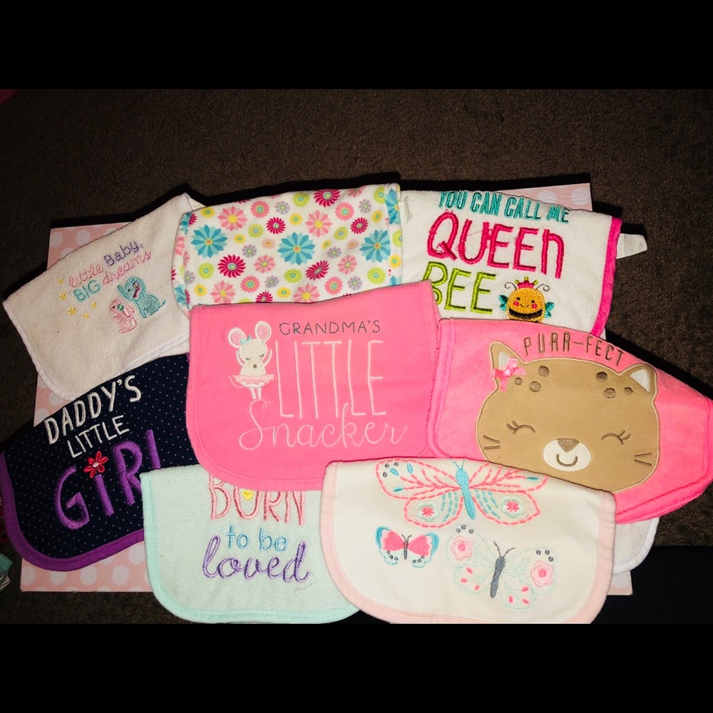 Baby girl bibs